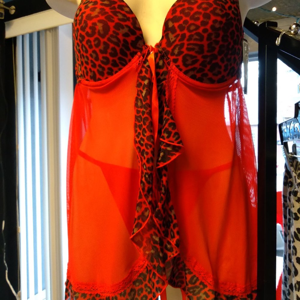Baby doll red lingerie